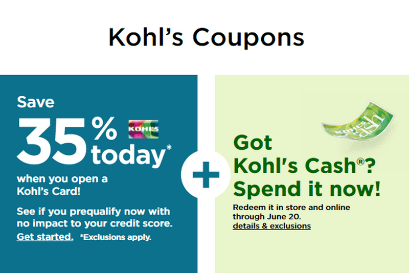 Kohl's Coupons Sale Until Jun 20, 2021