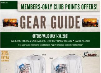 Bass Pro Shops Gear Guide Sale July 01 – July 31, 2021