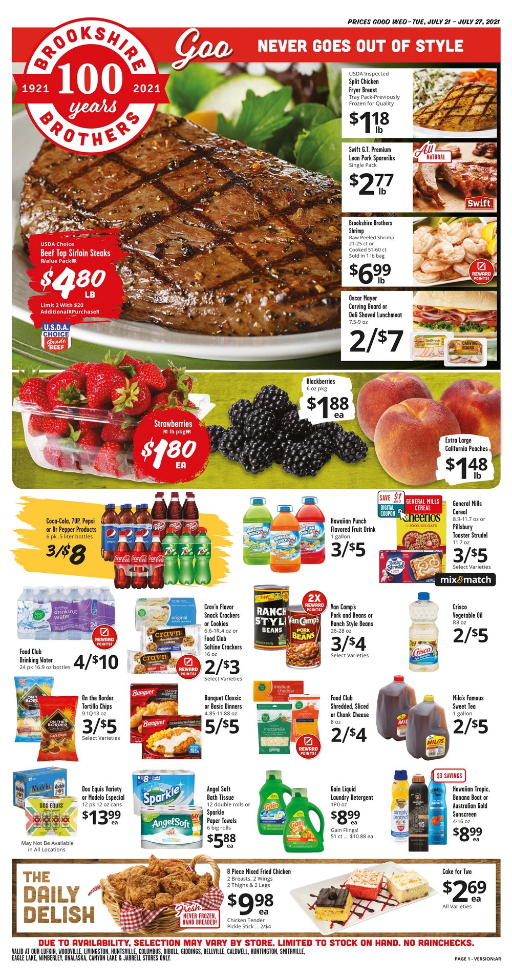 Brookshire Brothers Weekly Ad July 21 July 27, 2021