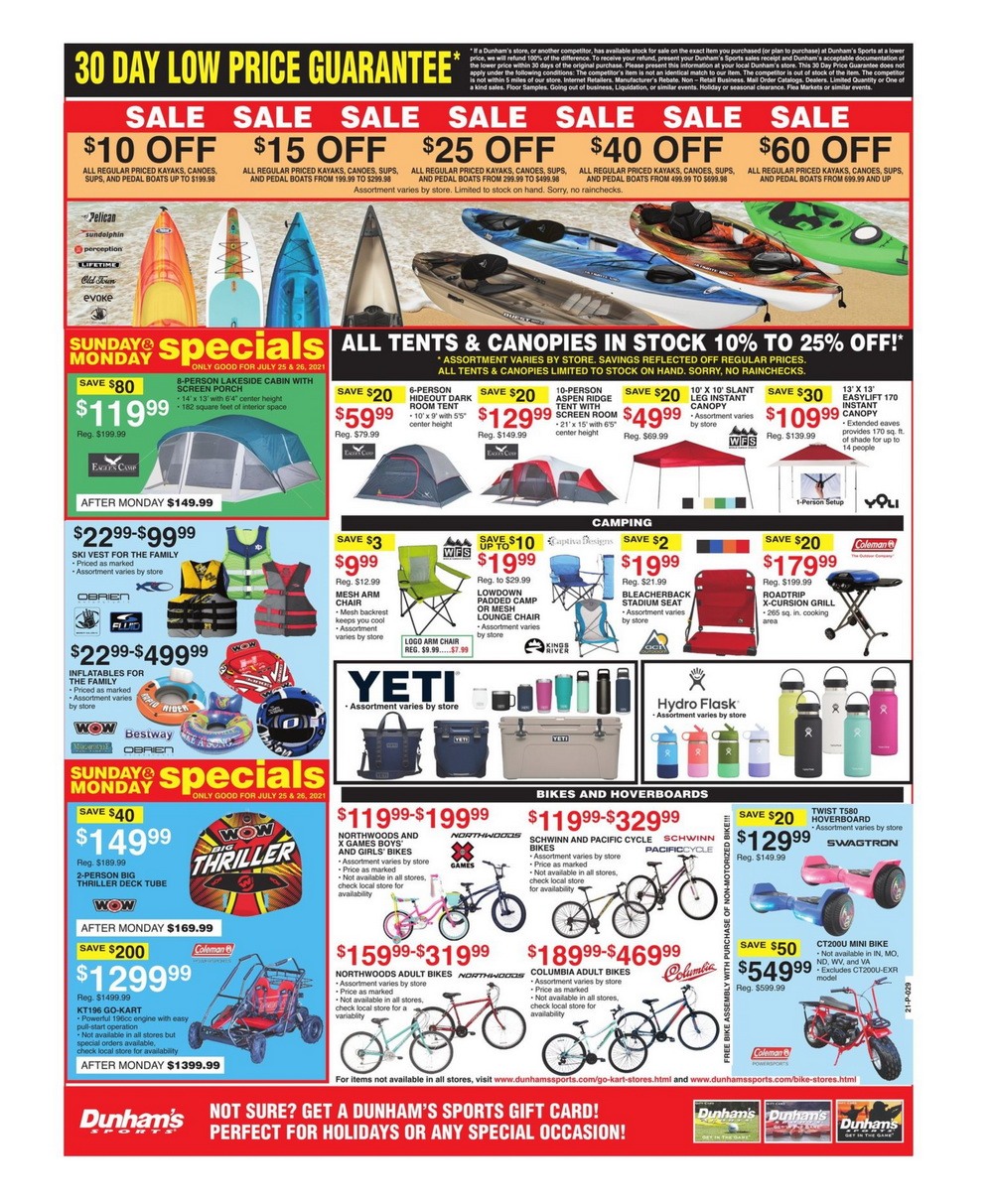 Dunham's Sports Weekly Ad July 24 July 29, 2021