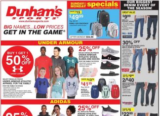 Dunham’s Sports Weekly Ad Jul 31 – Aug 05, 2021