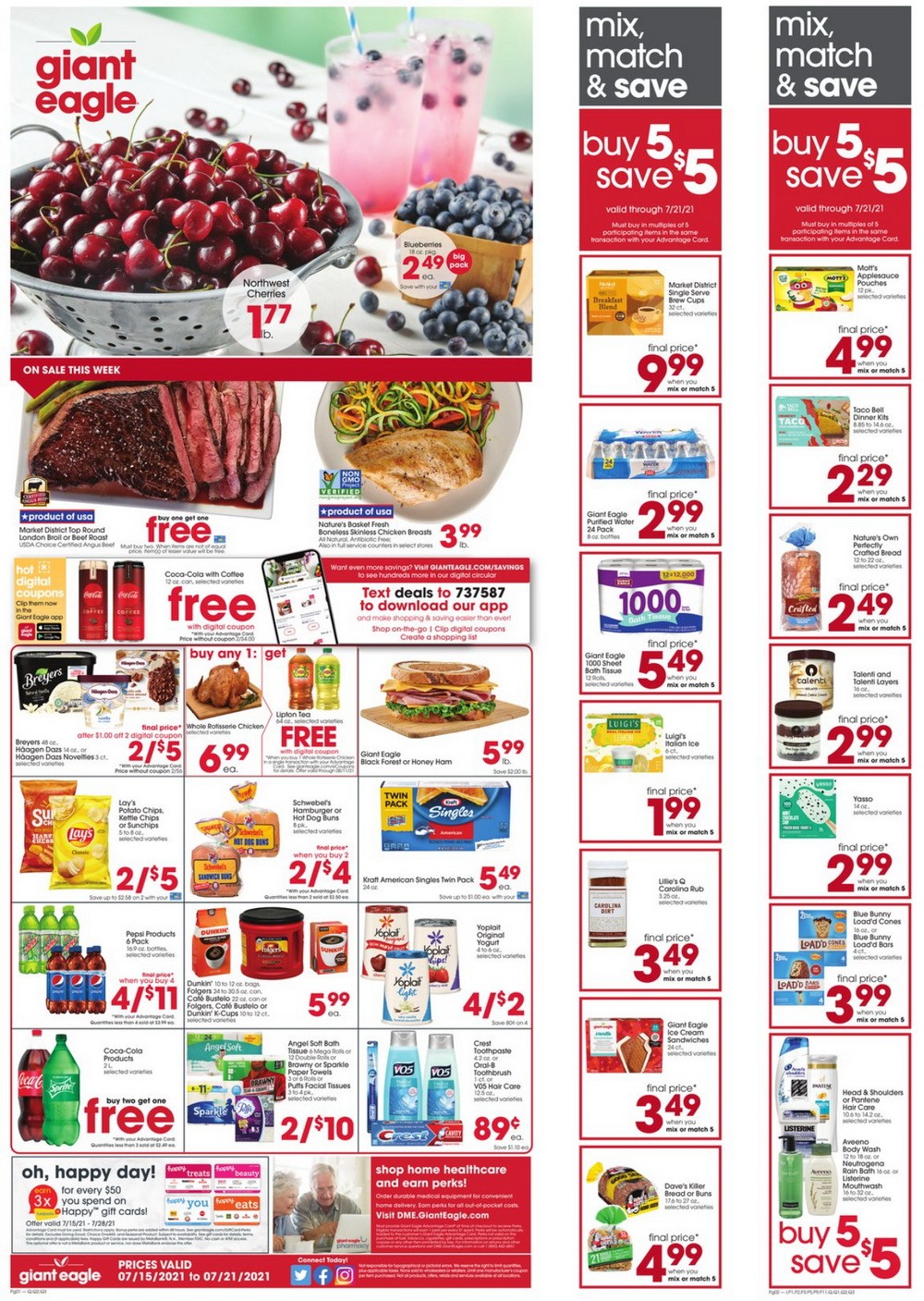 Giant eagle weekly ad july 15 july 21 2021