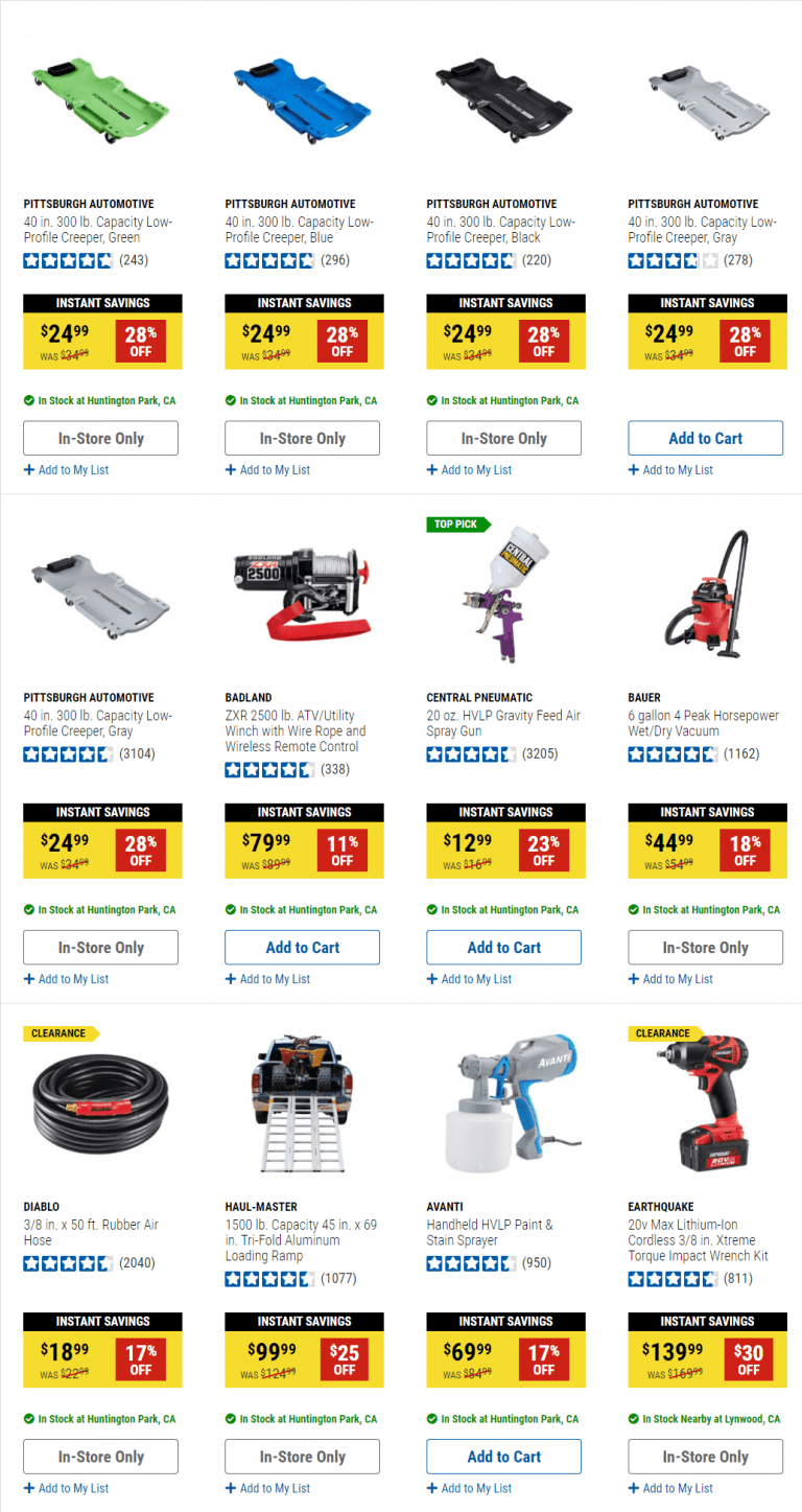 Harbor Freight Instant Savings Thru Jul 22, 2021