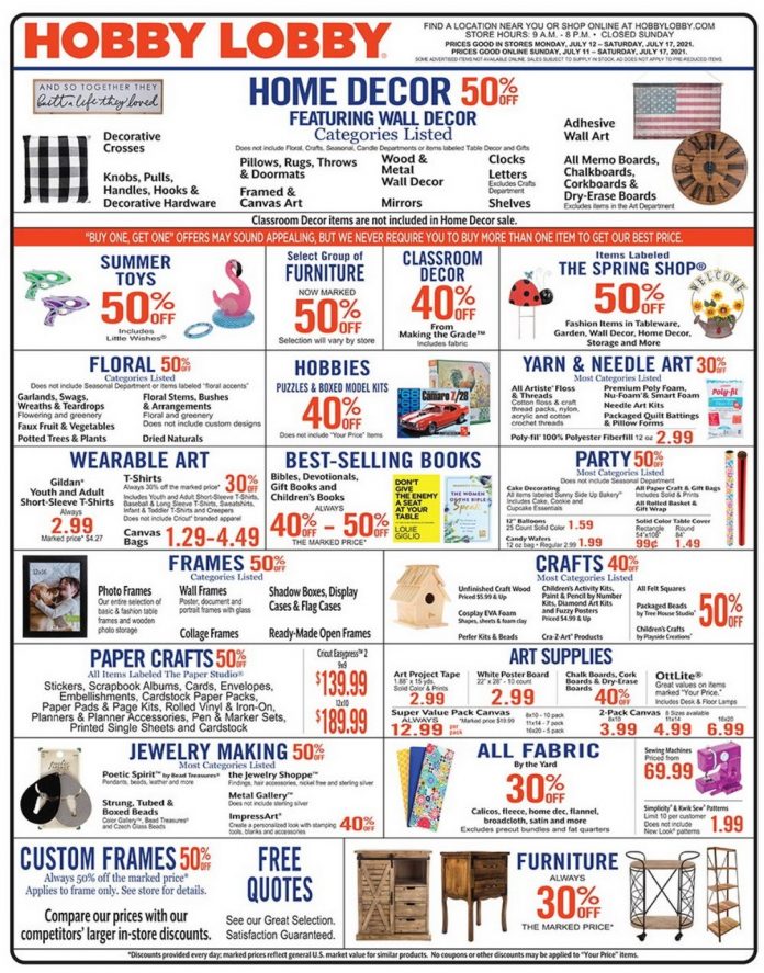 weekly ad hobby lobby weekly ad hobby lobby