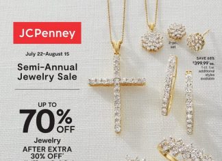 JCPenney Semi-Annual Jewelry Sale Jul 22 – Aug 15, 2021
