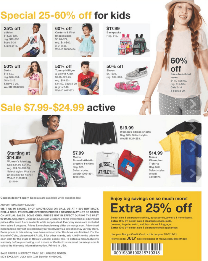 Macy's Weekly Ad Jul 08 Jul 12, 2021