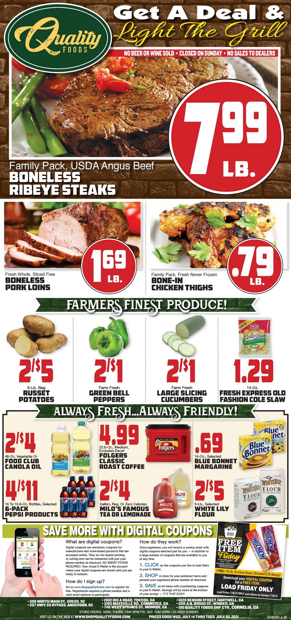 Quality Foods Weekly Ad July 14 July 20, 2021
