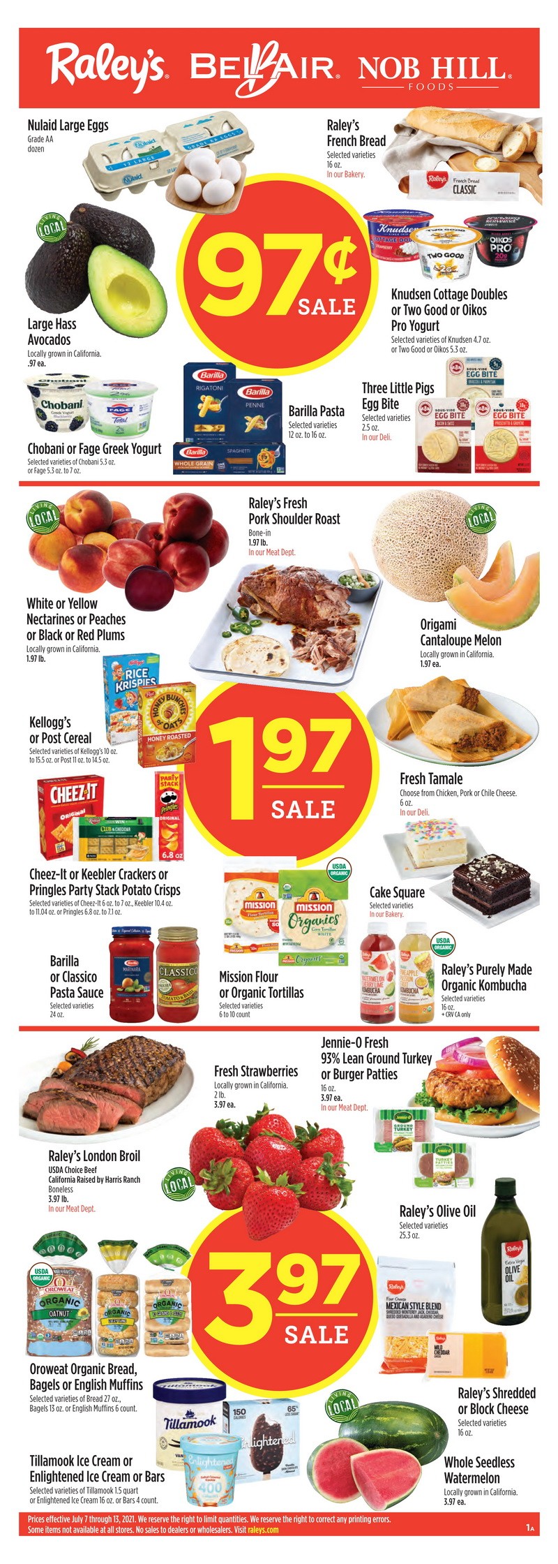 Raley's Supermarkets Weekly Ad July 07 – July 13, 2021