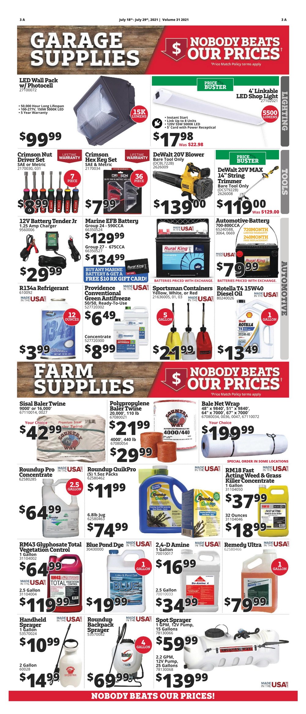 Rural King Weekly Ad Jul 18 Jul 29, 2021