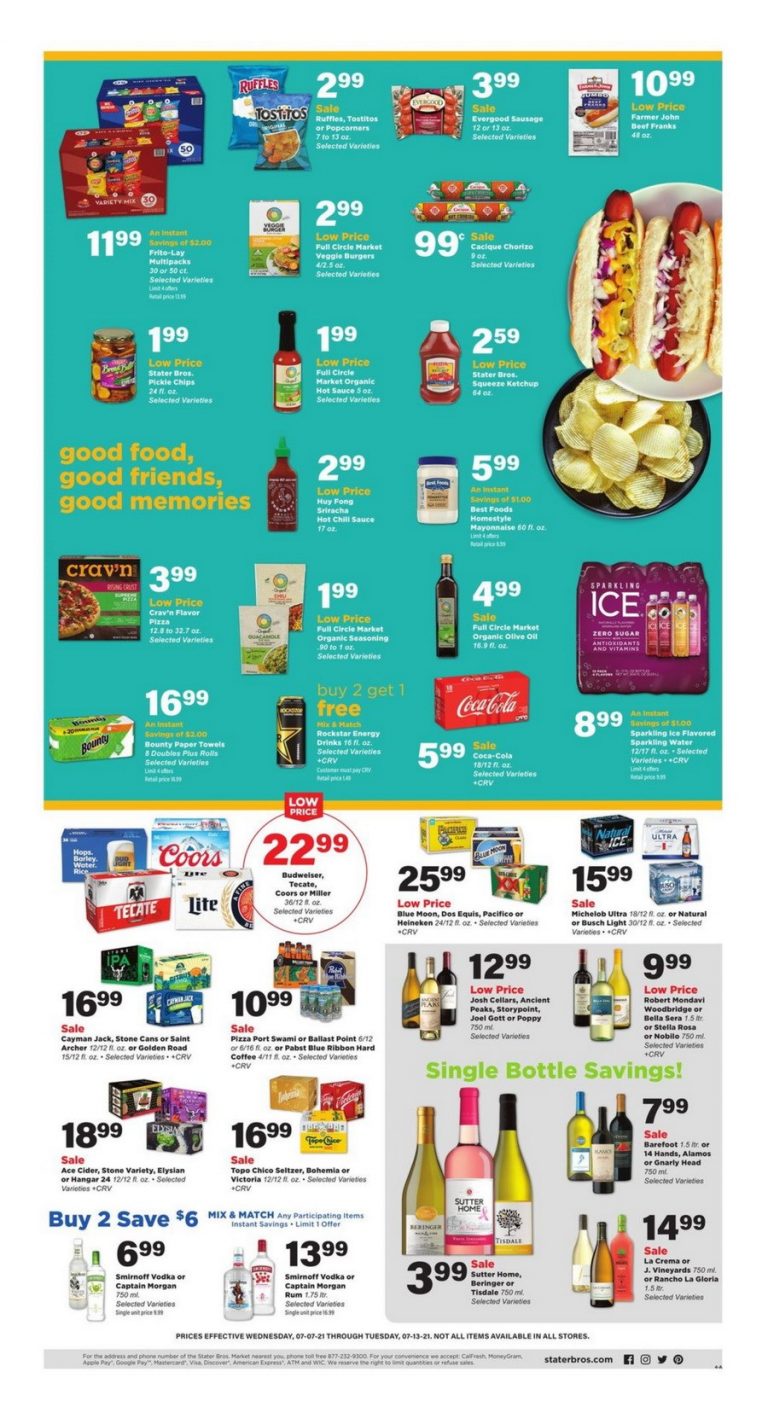 Stater Bros Weekly Ad Jul 07 Jul 13, 2021