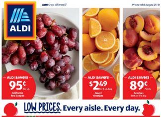 ALDI Weekly Ad Aug 25 – Aug 31, 2021