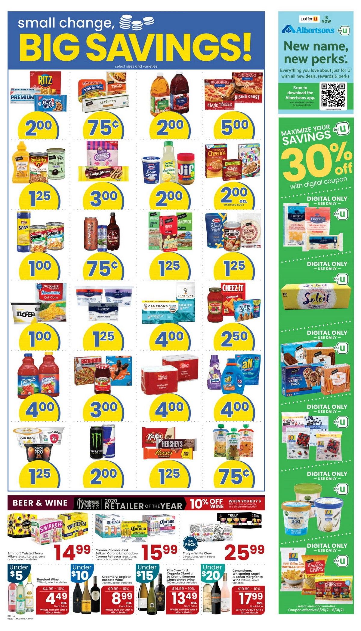 Albertsons Weekly Ad Aug 25 Aug 31, 2021