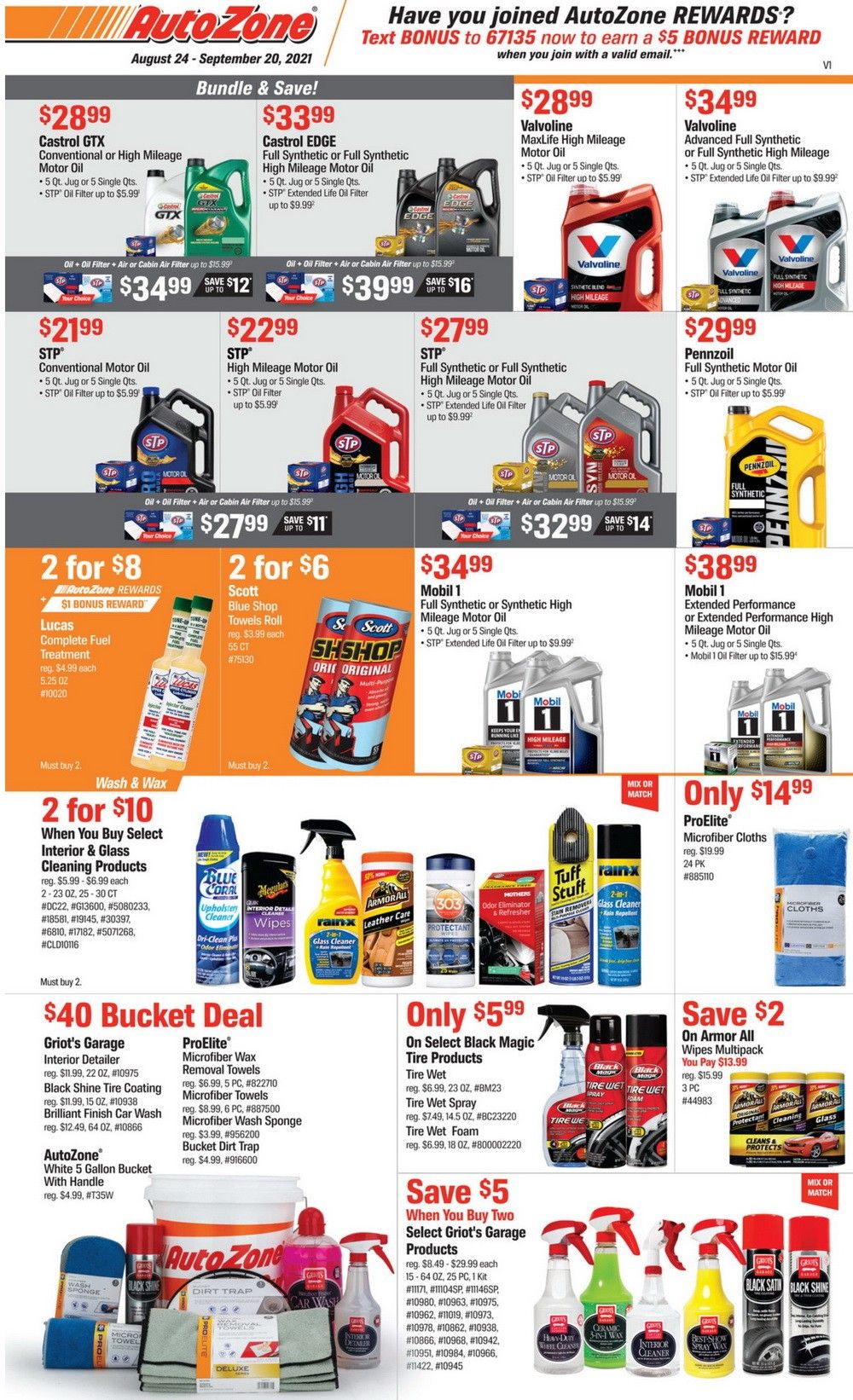 AutoZone Monthly Circular Aug 24 Sep 20, 2021