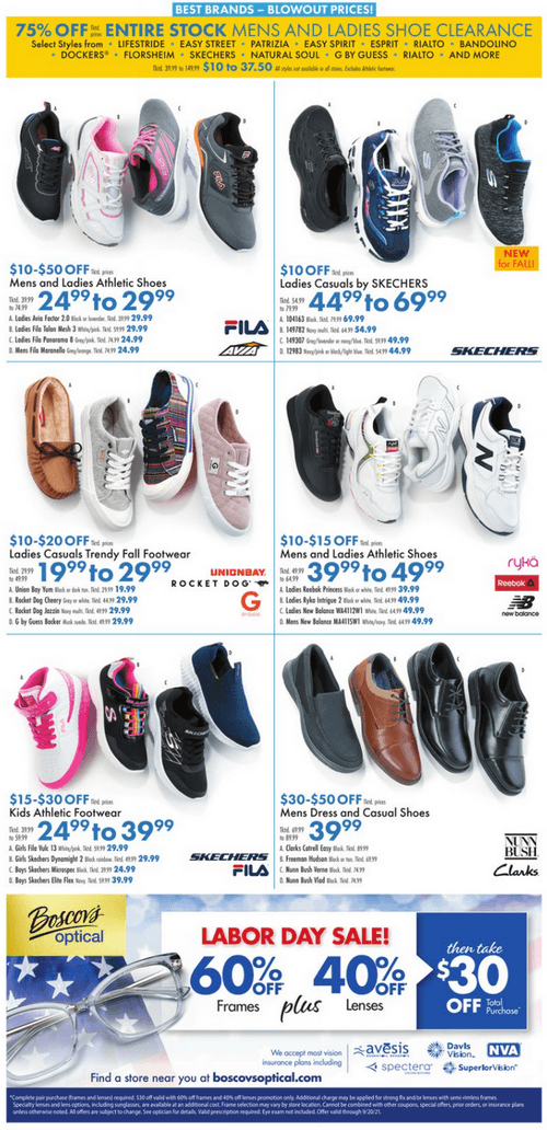 Boscov's Labor Day Sale Aug 19 Aug 25, 2021