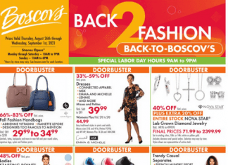 Boscov’s Back to Fashion Ad Aug 26 – Sep 01, 2021