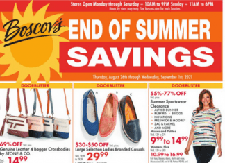 Boscov’s Weekly Ad Aug 26 – Sep 01, 2021
