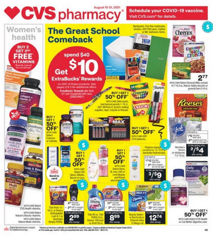 CVS Weekly Ad Aug 15 Aug 21, 2021