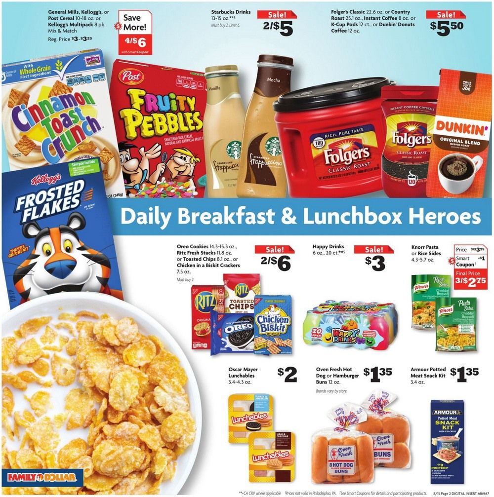Family Dollar Weekly Ad Aug 15 Aug 21, 2021