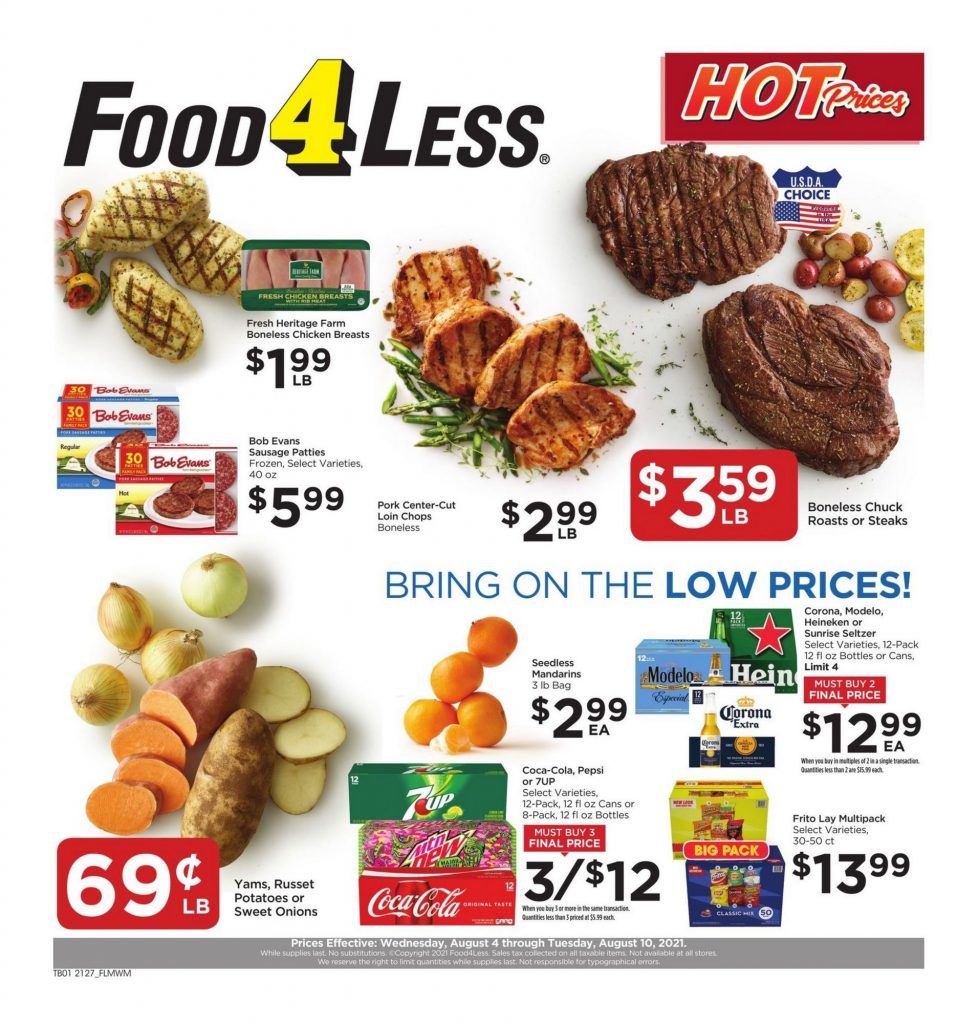 Food 4 Less Weekly Ad Aug 04 Aug 10, 2021