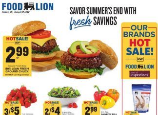 Food Lion Weekly Ad Aug 25 – Aug 31, 2021