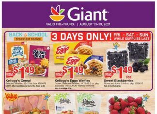 Giant Food Weekly Ad Aug 13 – Aug 19, 2021