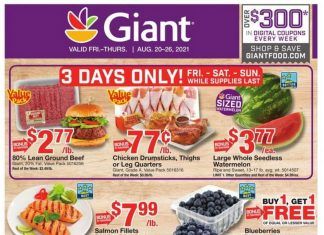 Giant Food Weekly Ad Aug 20 – Aug 26, 2021