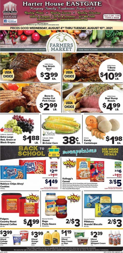 Harter House Weekly Ad Aug 04 Aug 10, 2021