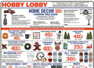 Hobby Lobby Weekly Ad Aug 29 – Sep 04, 2021