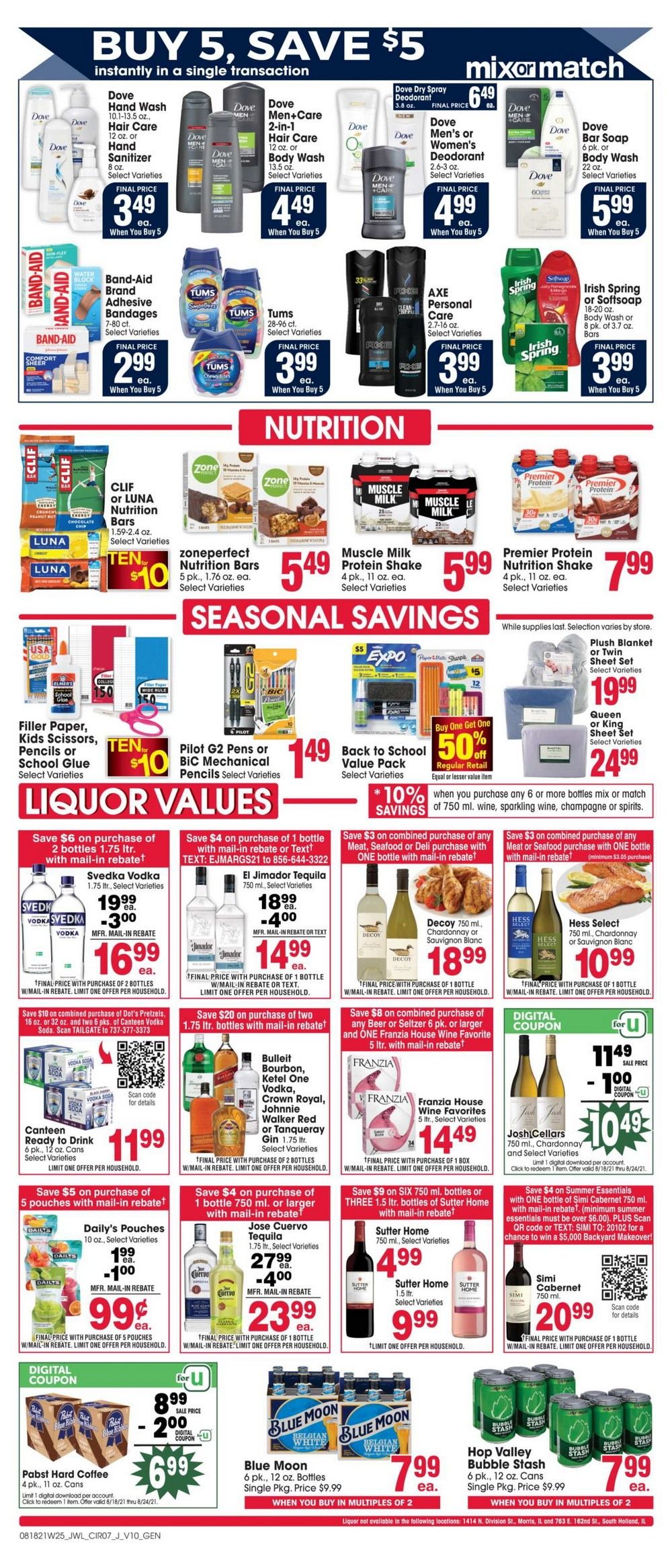 Jewel Osco Weekly Ad Aug 18 Aug 24, 2021
