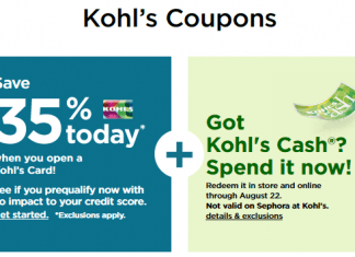 Kohl’s Coupon Sale Until Aug 29, 2021