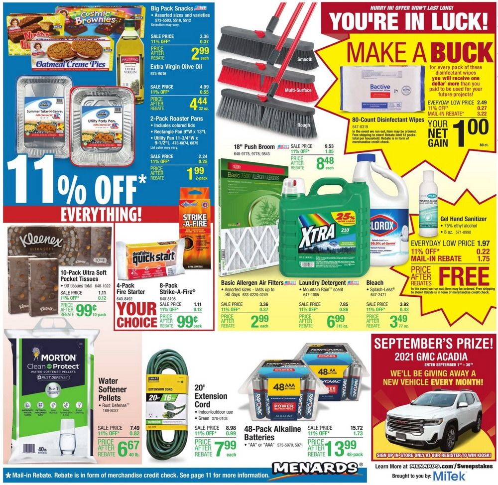 Menards Weekly Ad Aug 26 Sep 06, 2021