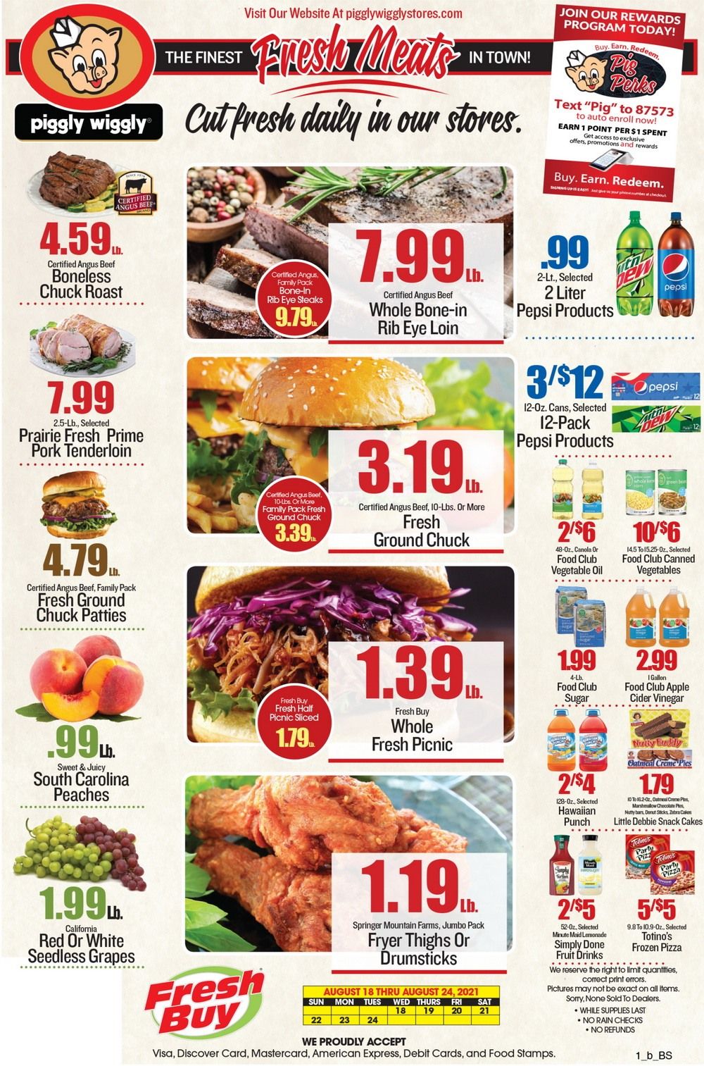 Piggly Wiggly Weekly Ad Aug 18 – Aug 24, 2021