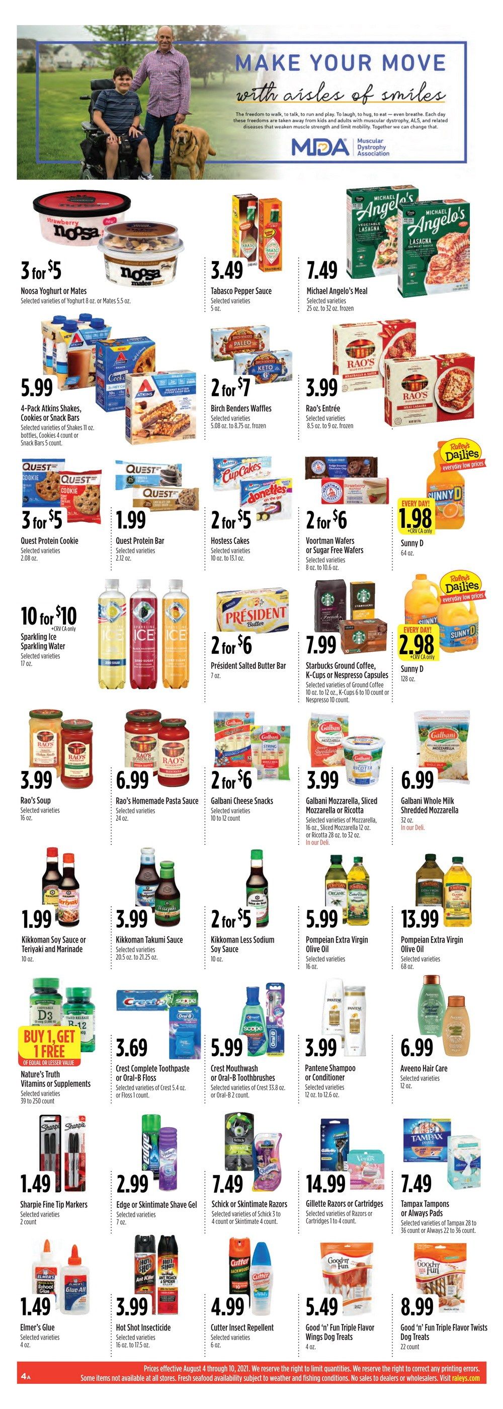 Raley's Supermarkets Weekly Ad Aug 04 – Aug 10, 2021