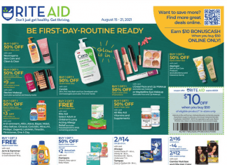 Rite Aid Weekly Ad Aug 15 – Aug 21, 2021