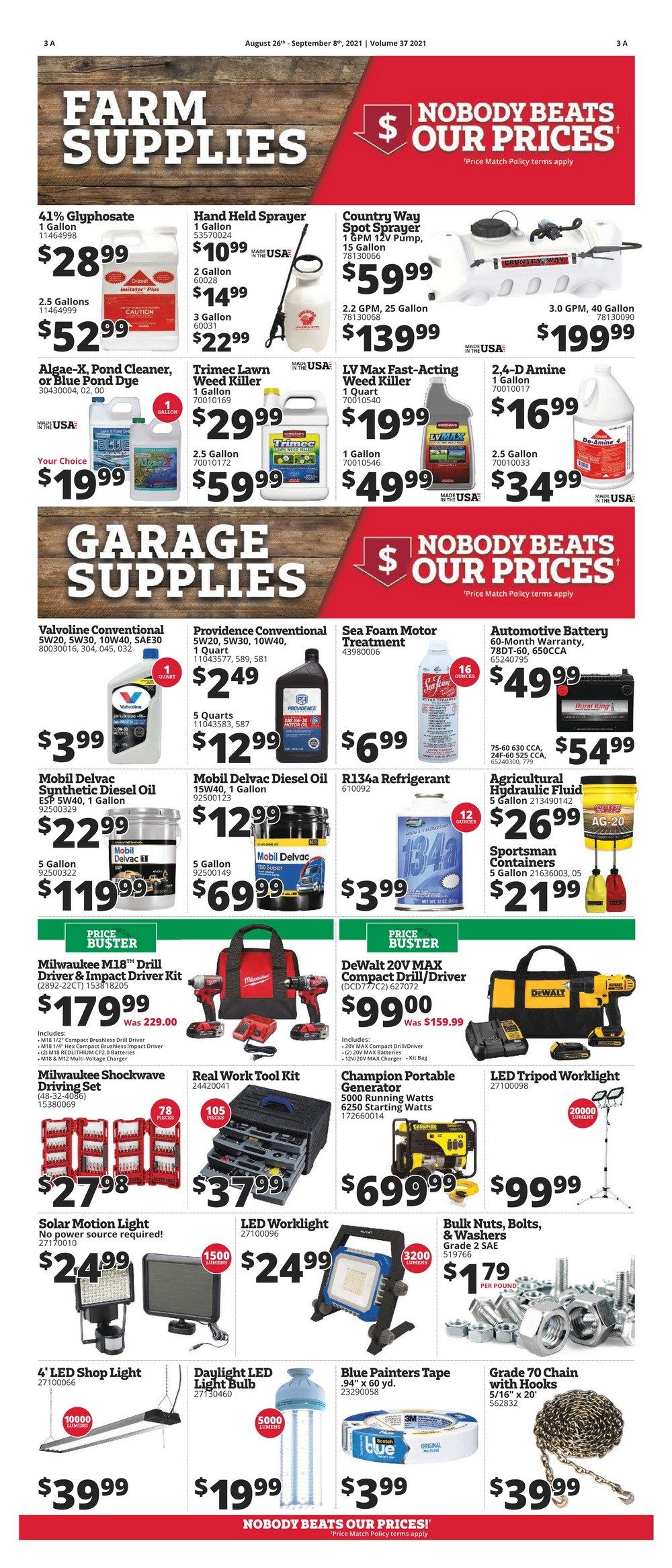 Rural King Weekly Ad Aug 26 Sep 08, 2021