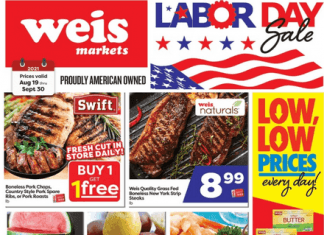 Weis Markets Monthly Ad Aug 19 – Sep 30, 2021