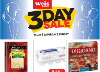 Weis Markets Three Day Sale Aug 20 – Aug 22, 2021