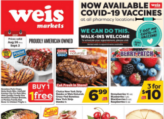 Weis Markets Weekly Sale Aug 26 – Sep 03, 2021