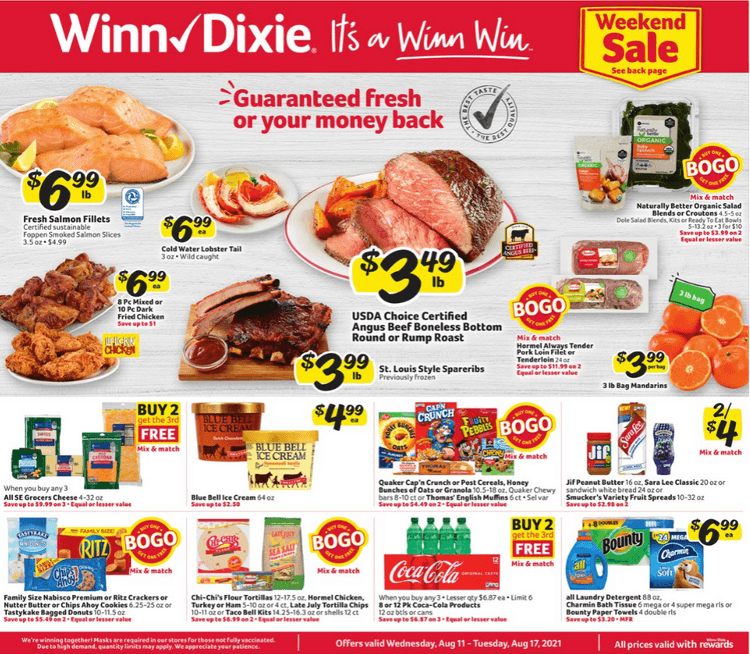 WinnDixie Weekly Ad Aug 11 Aug 17, 2021