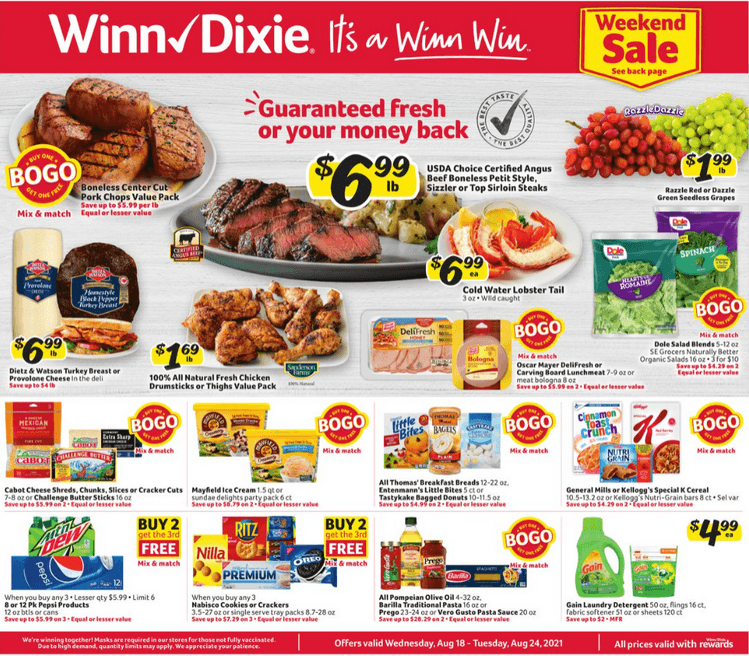 WinnDixie Weekly Ad Aug 18 Aug 24, 2021