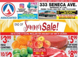 Associated Supermarkets Weekly Ad Sep 17 – Sep 23, 2021