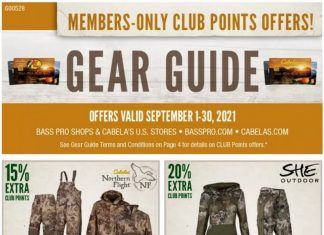 Bass Pro Shops Gear Guide Sale Sep 01 – Sep 30, 2021