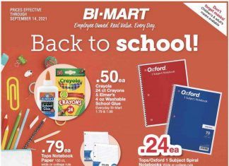 Bi-Mart Weekly Ad Aug 31 – Sep 14, 2021