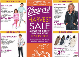 Boscov’s Weekly Ad Sep 29 – Oct 05, 2021