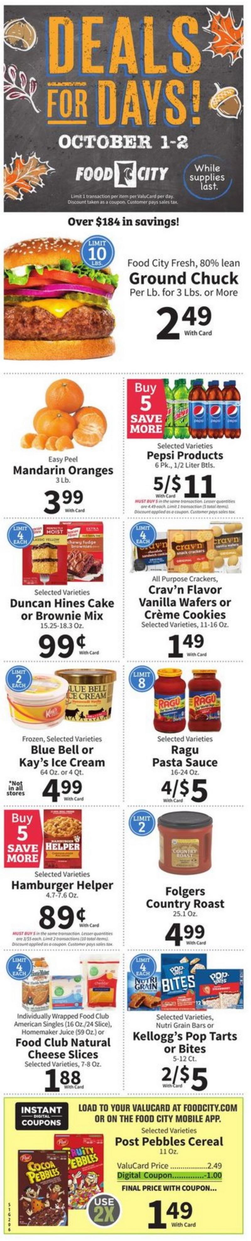 Food City Weekly Ad Sep 29 Oct 05, 2021