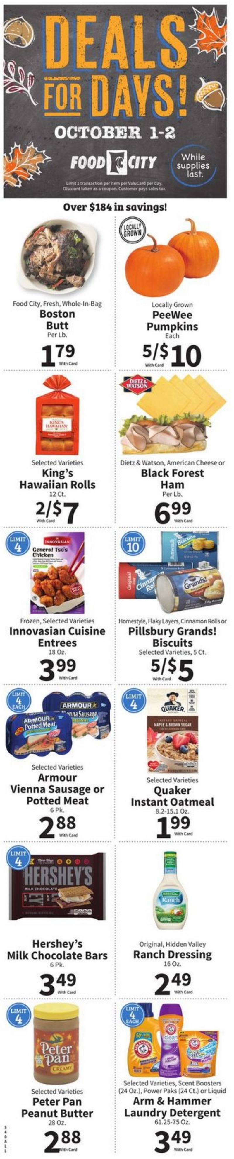 Food City Weekly Ad Sep 29 Oct 05, 2021