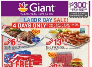 Giant Food Weekly Ad Sep 03 – Sep 09, 2021