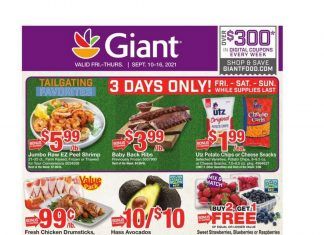 Giant Food Weekly Ad Sep 09 – Sep 16, 2021