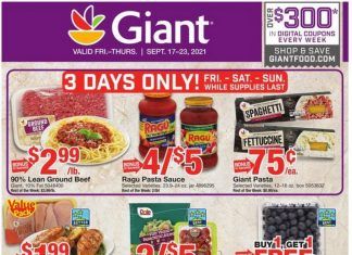 Giant Food Weekly Ad Sep 17 – Sep 23, 2021