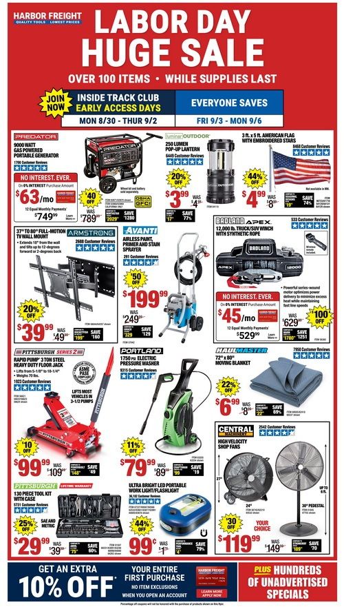 Harbor Freight Labor Day Sale Aug 30 Sep 06, 2021